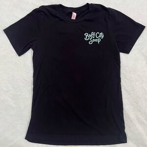 Buff City Soap Tee Shirt - Black - Small - Medium - Used in Good Condition
